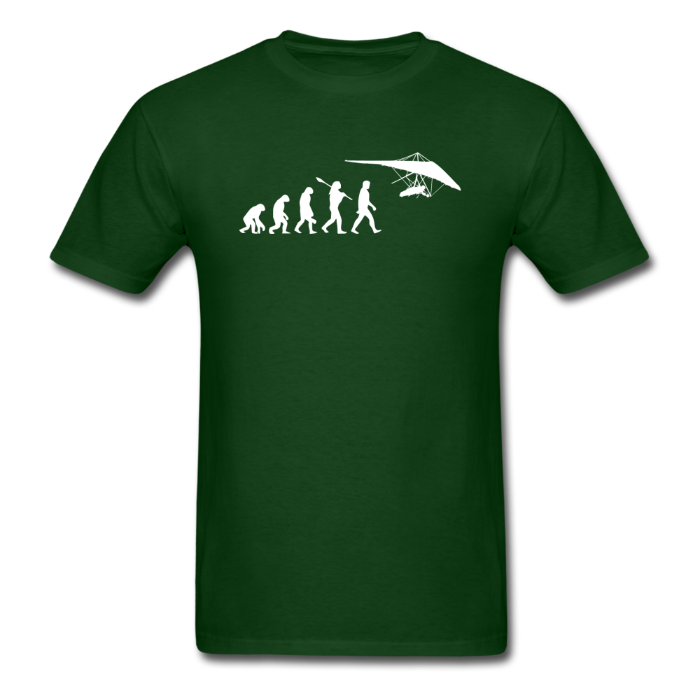 Hang Gliding Evolution - White - Unisex Classic T-Shirt - forest green