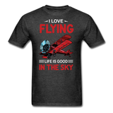 I Love Flying - Life Is Good - Unisex Classic T-Shirt - heather black