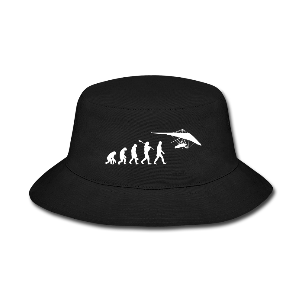 Hang Gliding Evolution - White - Bucket Hat - black