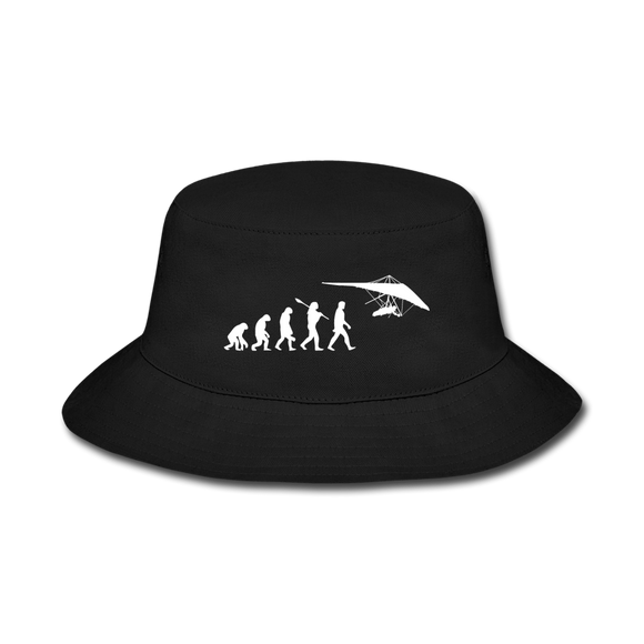 Hang Gliding Evolution - White - Bucket Hat - black
