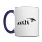 Hang Gliding Evolution - Black - Contrast Coffee Mug - white/cobalt blue