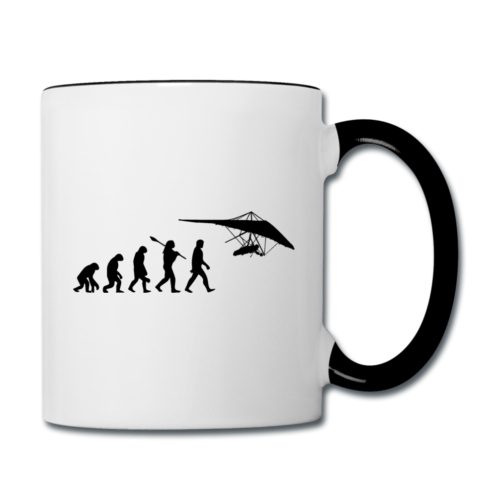 Hang Gliding Evolution - Black - Contrast Coffee Mug - white/black