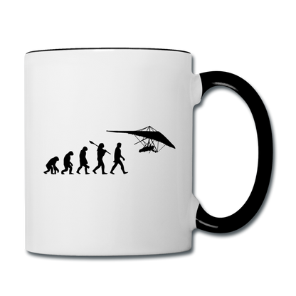 Hang Gliding Evolution - Black - Contrast Coffee Mug - white/black