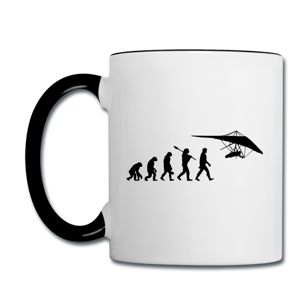 Hang Gliding Evolution - Black - Contrast Coffee Mug - white/black