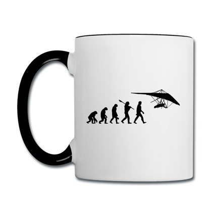 Hang Gliding Evolution - Black - Contrast Coffee Mug - white/black