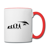 Hang Gliding Evolution - Black - Contrast Coffee Mug - white/red