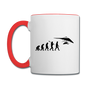 Hang Gliding Evolution - Black - Contrast Coffee Mug - white/red