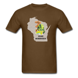 Hike Wisconsin - State - Backpack - Unisex Classic T-Shirt - brown