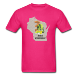 Hike Wisconsin - State - Backpack - Unisex Classic T-Shirt - fuchsia