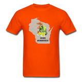 Hike Wisconsin - State - Backpack - Unisex Classic T-Shirt - orange