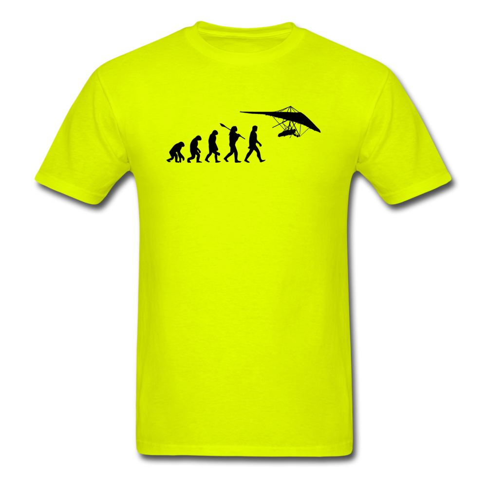 Hang Gliding Evolution - Black - Unisex Classic T-Shirt - safety green