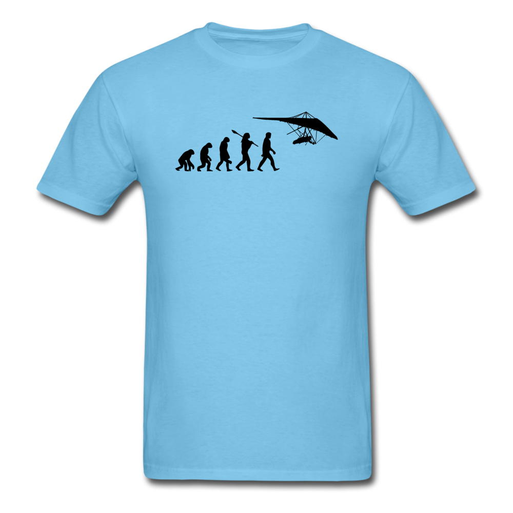 Hang Gliding Evolution - Black - Unisex Classic T-Shirt - aquatic blue