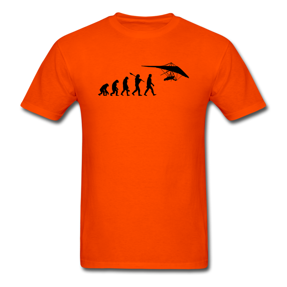 Hang Gliding Evolution - Black - Unisex Classic T-Shirt - orange