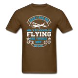 Hooked On Flying - Why Not - Unisex Classic T-Shirt - brown