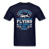 Hooked On Flying - Why Not - Unisex Classic T-Shirt - navy