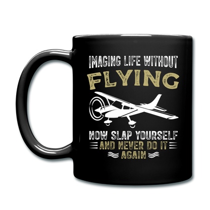 Imaging Life Without Flying - Full Color Mug - black