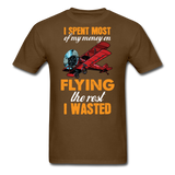 Spent Most Money - Flying - Unisex Classic T-Shirt - brown