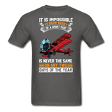 Impossible To Grow Weary - Biplane - Unisex Classic T-Shirt - charcoal