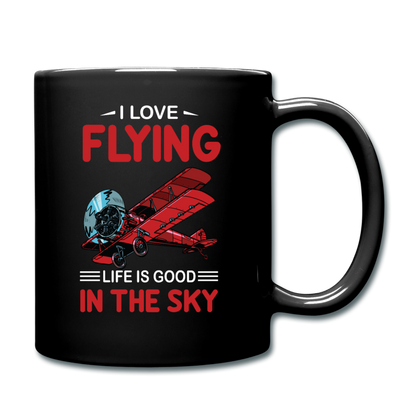 I Love Flying - Life Is Good - Full Color Mug - black