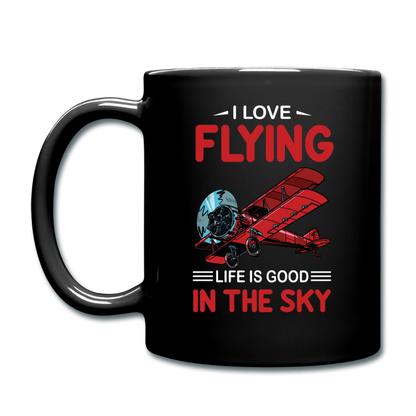 I Love Flying - Life Is Good - Full Color Mug - black