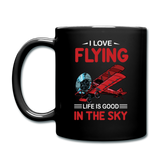 I Love Flying - Life Is Good - Full Color Mug - black