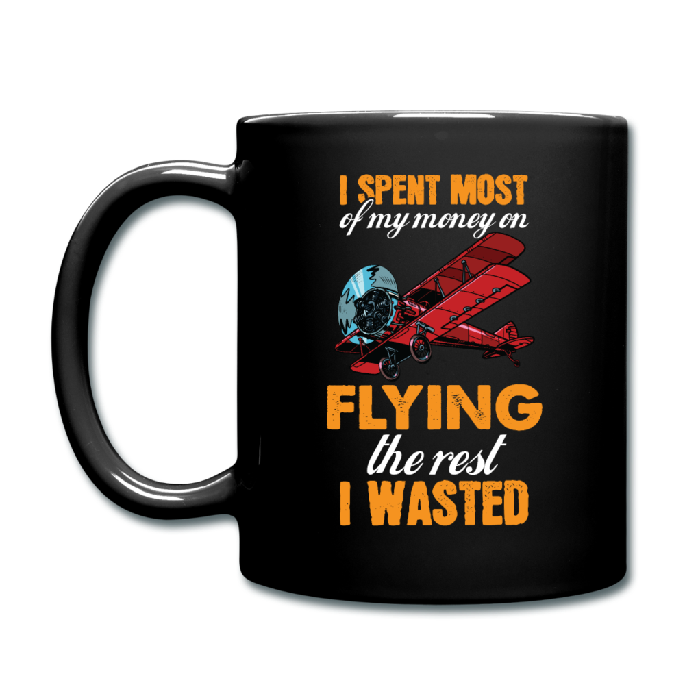 Spent Most Money - Flying - Full Color Mug - black