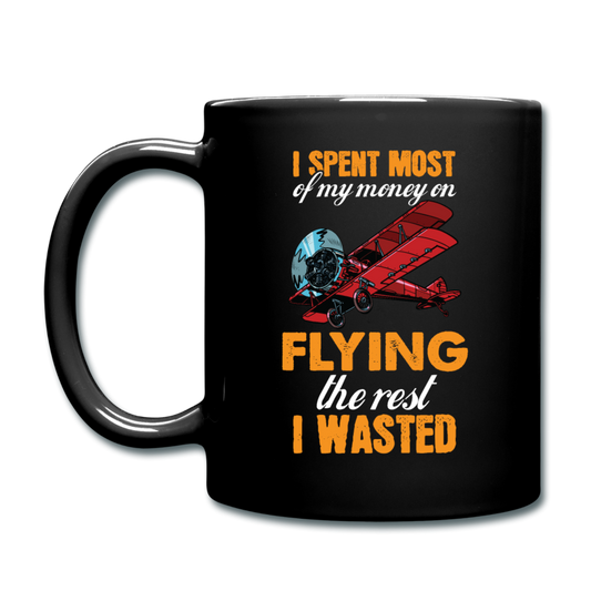 Spent Most Money - Flying - Full Color Mug - black