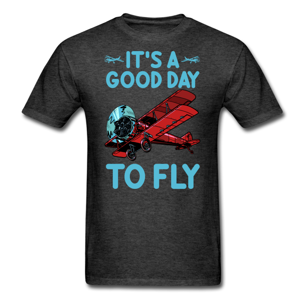 It's A Good Day To Fly - Biplane - Unisex Classic T-Shirt - heather black