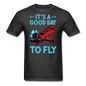 It's A Good Day To Fly - Biplane - Unisex Classic T-Shirt - heather black