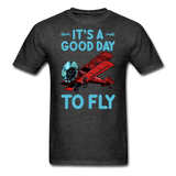 It's A Good Day To Fly - Biplane - Unisex Classic T-Shirt - heather black