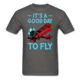 It's A Good Day To Fly - Biplane - Unisex Classic T-Shirt - charcoal