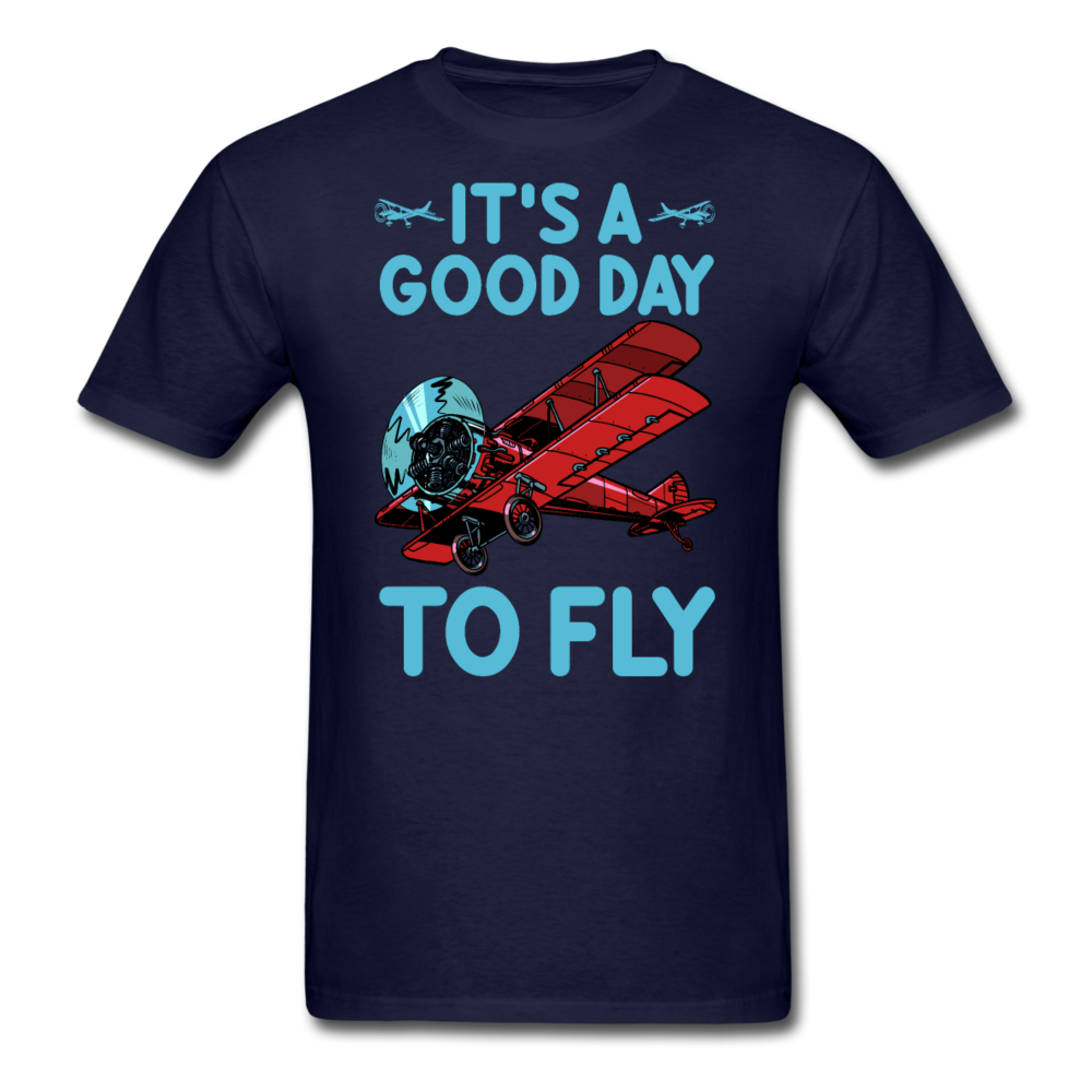 It's A Good Day To Fly - Biplane - Unisex Classic T-Shirt - navy