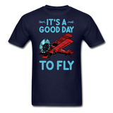 It's A Good Day To Fly - Biplane - Unisex Classic T-Shirt - navy