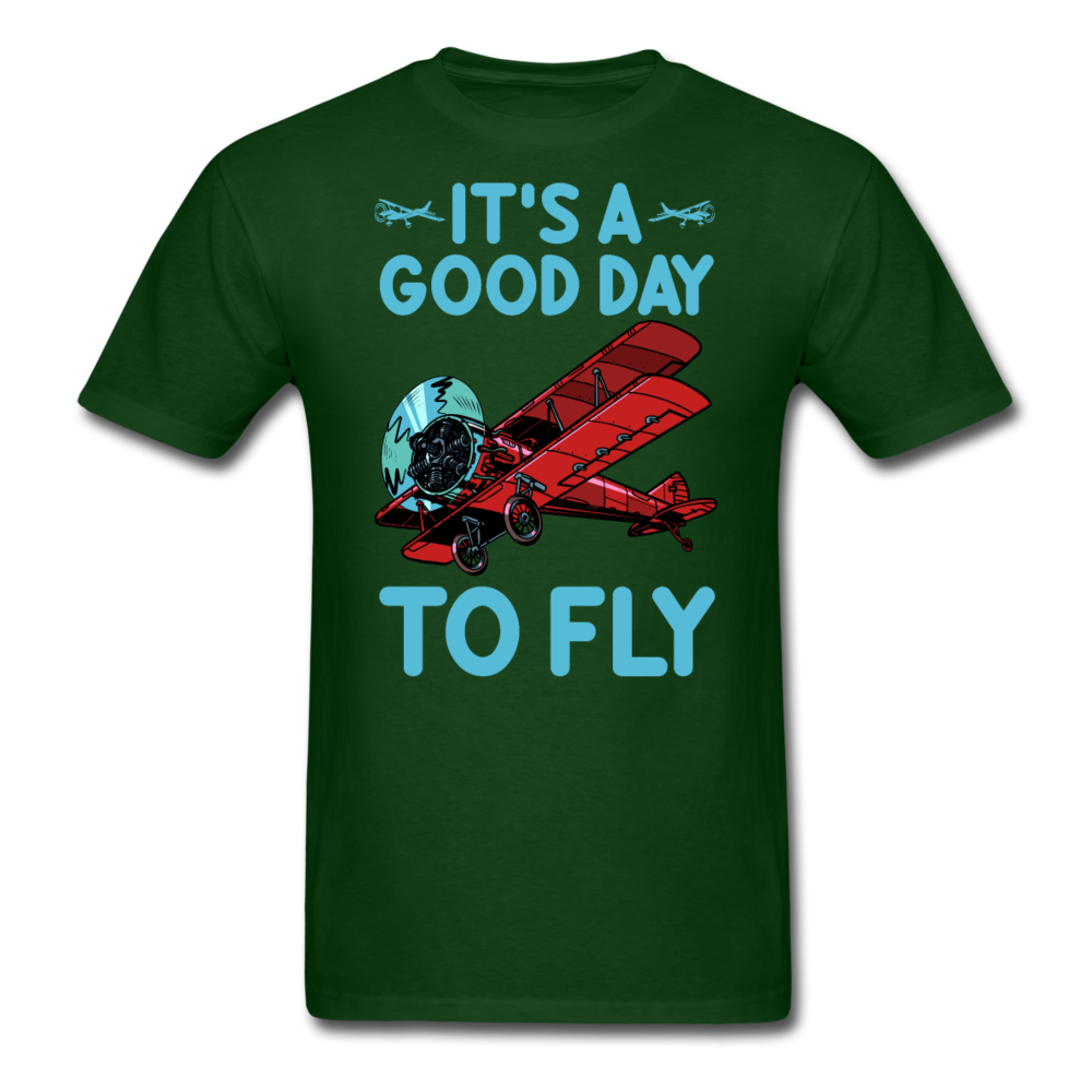 It's A Good Day To Fly - Biplane - Unisex Classic T-Shirt - forest green