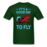 It's A Good Day To Fly - Biplane - Unisex Classic T-Shirt - forest green