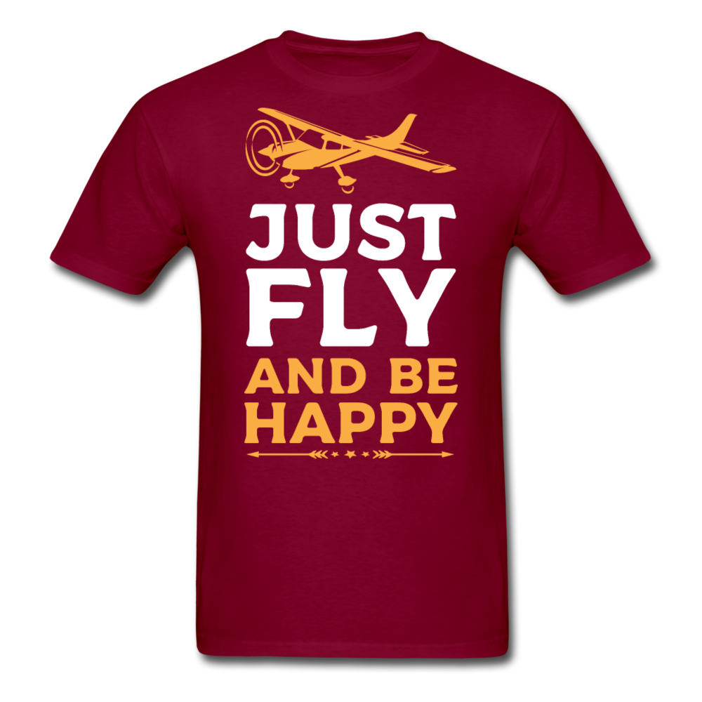 Just Fly And Be Happy - Unisex Classic T-Shirt - burgundy