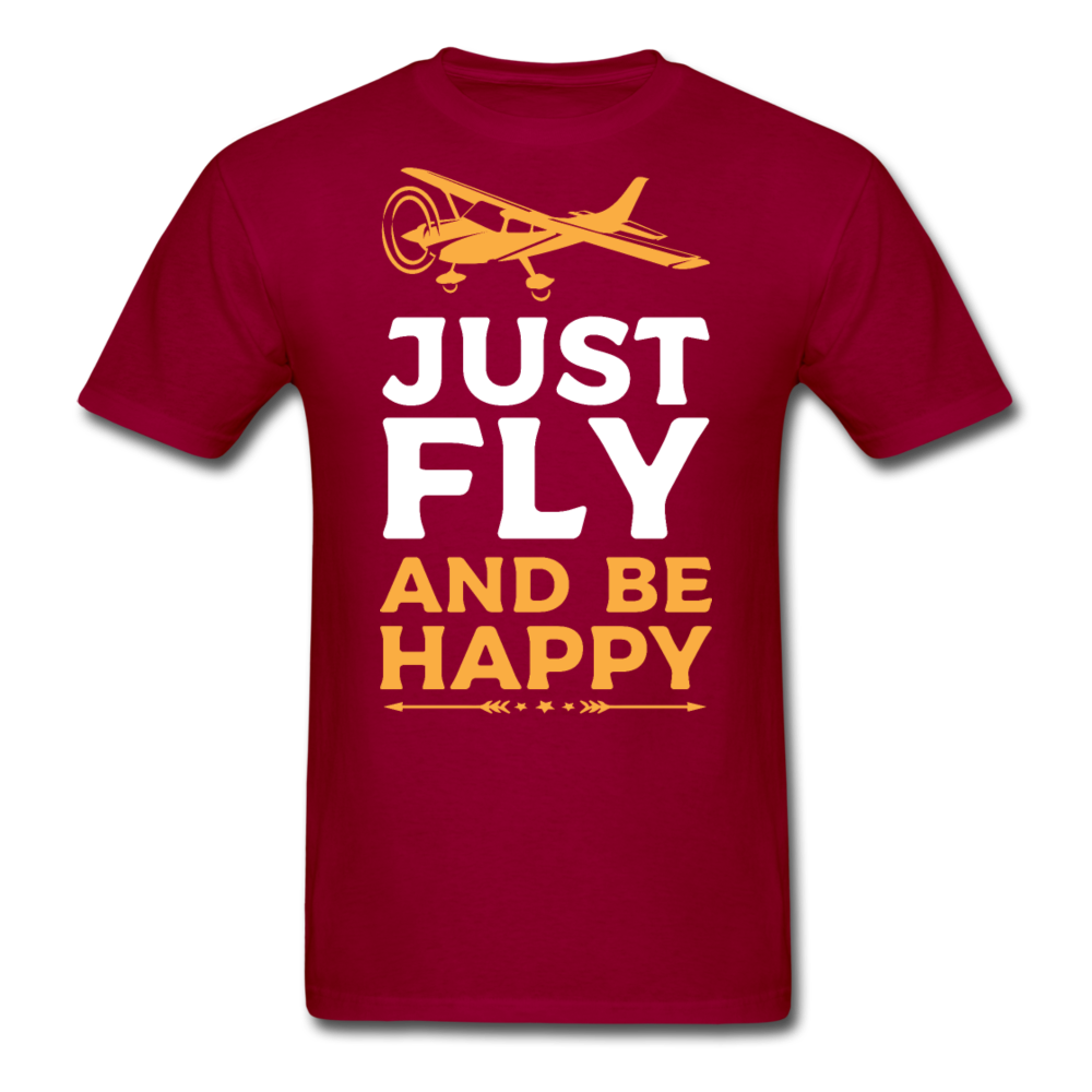 Just Fly And Be Happy - Unisex Classic T-Shirt - dark red