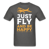 Just Fly And Be Happy - Unisex Classic T-Shirt - charcoal