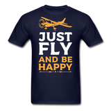 Just Fly And Be Happy - Unisex Classic T-Shirt - navy