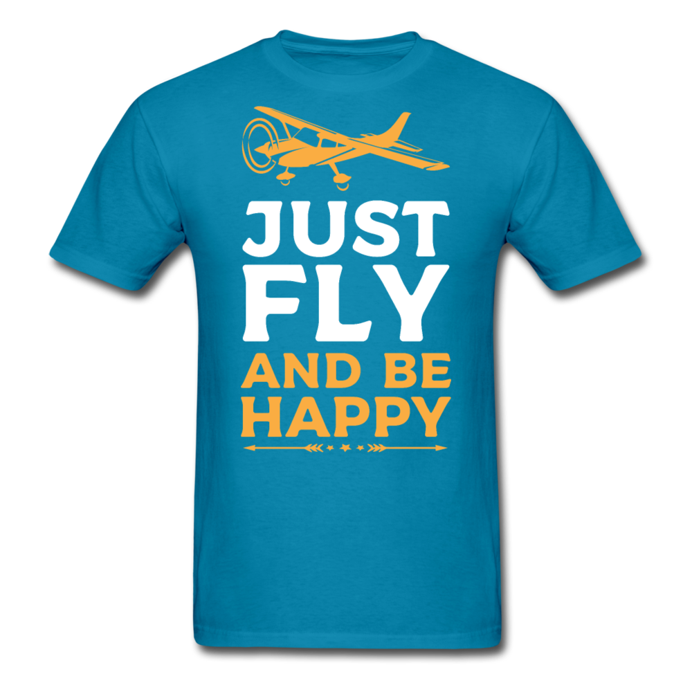 Just Fly And Be Happy - Unisex Classic T-Shirt - turquoise