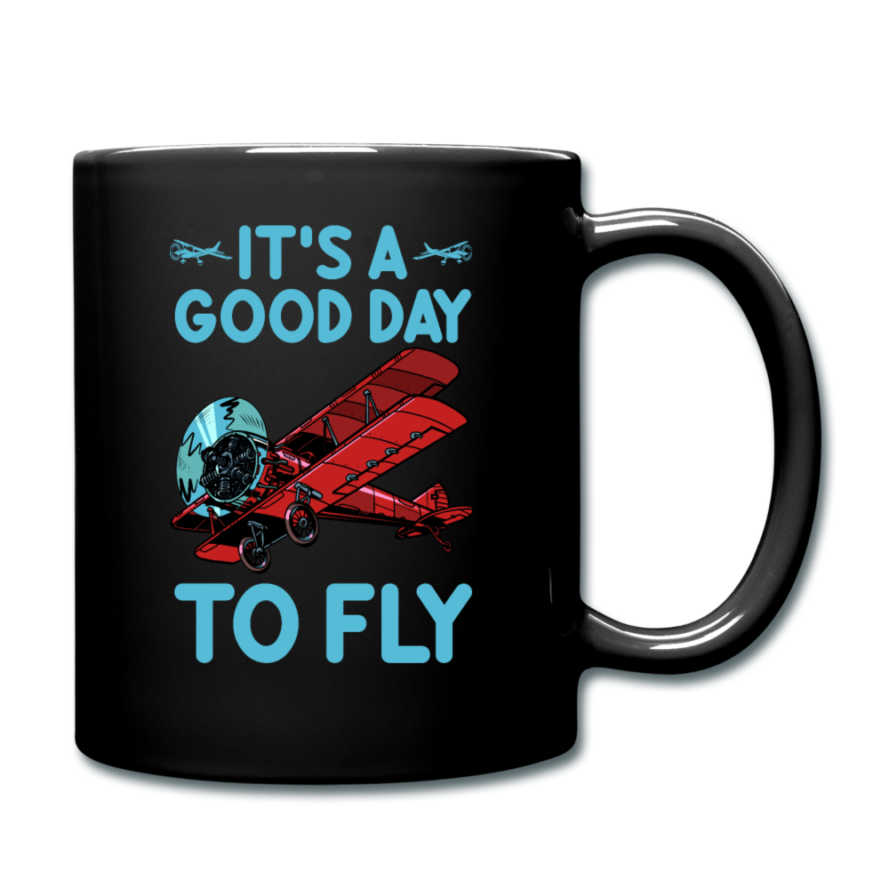 It's A Good Day To Fly - Biplane - Full Color Mug - black