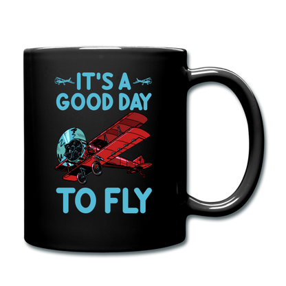 It's A Good Day To Fly - Biplane - Full Color Mug - black