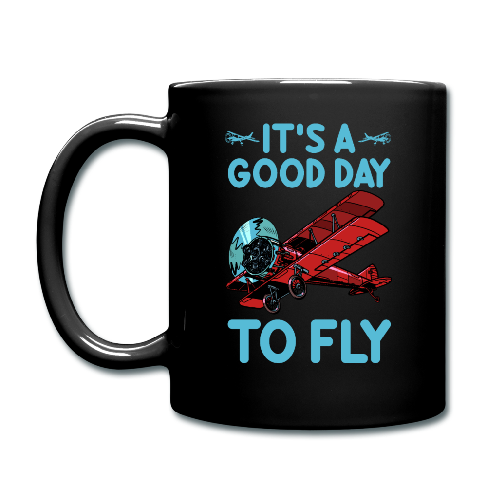 It's A Good Day To Fly - Biplane - Full Color Mug - black