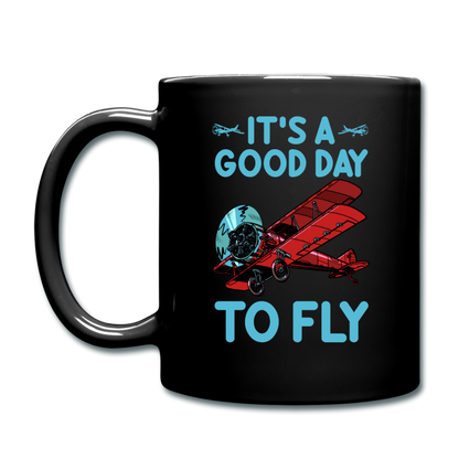 It's A Good Day To Fly - Biplane - Full Color Mug - black