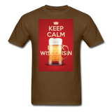 Keep Calm Drink Wisconsin Beer - Unisex Classic T-Shirt - brown