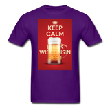 Keep Calm Drink Wisconsin Beer - Unisex Classic T-Shirt - purple