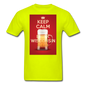 Keep Calm Drink Wisconsin Beer - Unisex Classic T-Shirt - safety green