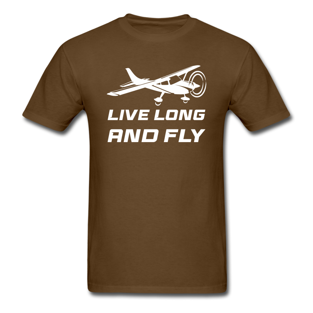 Live Long And Fly - White - Unisex Classic T-Shirt - brown