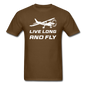 Live Long And Fly - White - Unisex Classic T-Shirt - brown