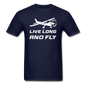 Live Long And Fly - White - Unisex Classic T-Shirt - navy